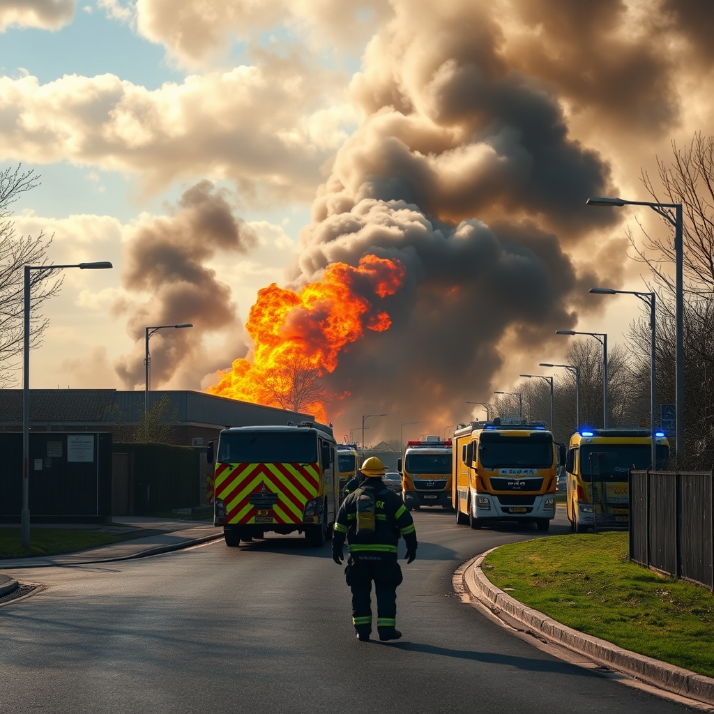 Sutton Bonington ablaze as fire forces evacuation